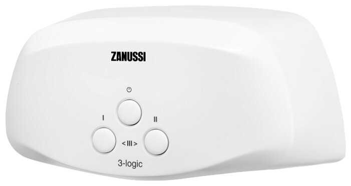 Проточный электрический водонагреватель Zanussi 3-logic 5,5 TS, душ+кран фотография 2