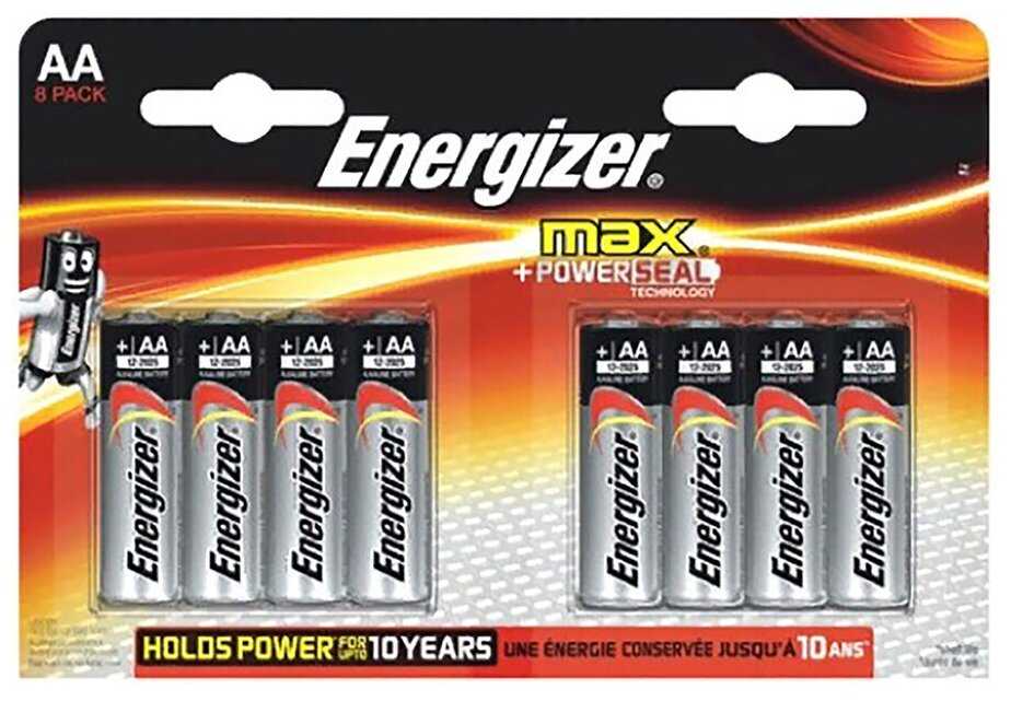 Батарейка AA щелочная Energizer LR06-8Bl MAX в блистере 8 шт.