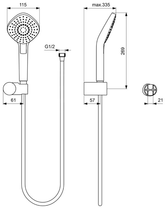 Душевой гарнитур Ideal STANDARD Esla 6 в 1 BD002XC, фотография 13