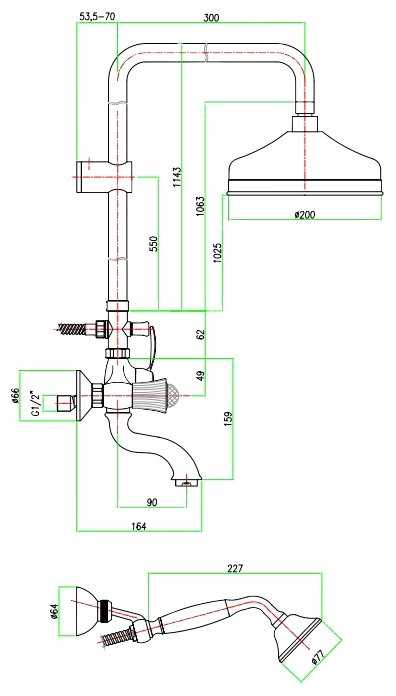 Душевая стойка Fiore Venere Sky Swarovski 13CR0615, хром фотография 1
