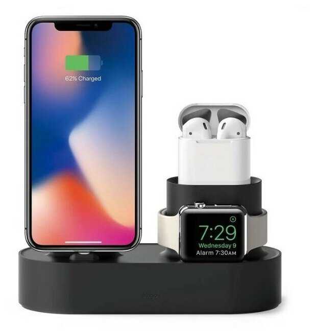 Док- станция Elago Charging Hub 3 in 1 (EST- TRIO- BK) для устройств Apple (Black) фотография 1
