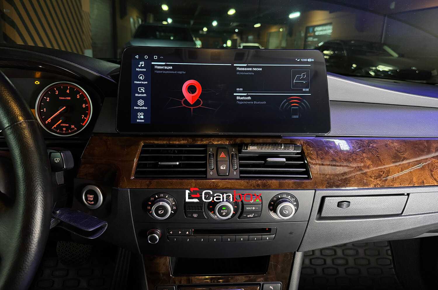Штатная магнитола BMW 5 (E60, E61, 62) (2003-2010) 12.3 дюйма Canbox GT1232-0800 Android 10 (CarPlay, 2/32, DSP, QLed) Mercedes Style фотография 1