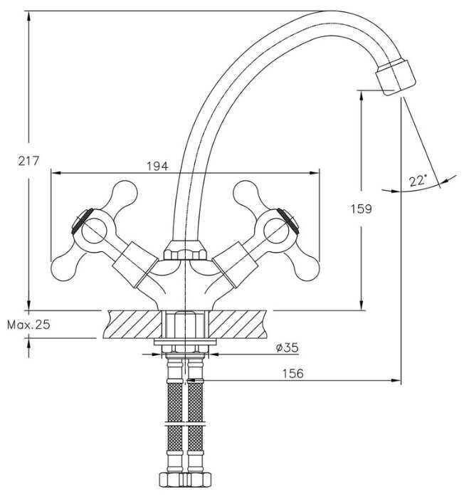 Смеситель Haiba HB4824 фотография 1