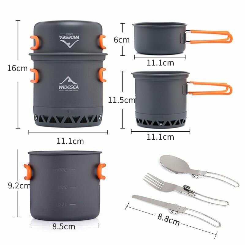 Туристическое снаряжение Widesea Набор посуды и аксессуаров фотография 1