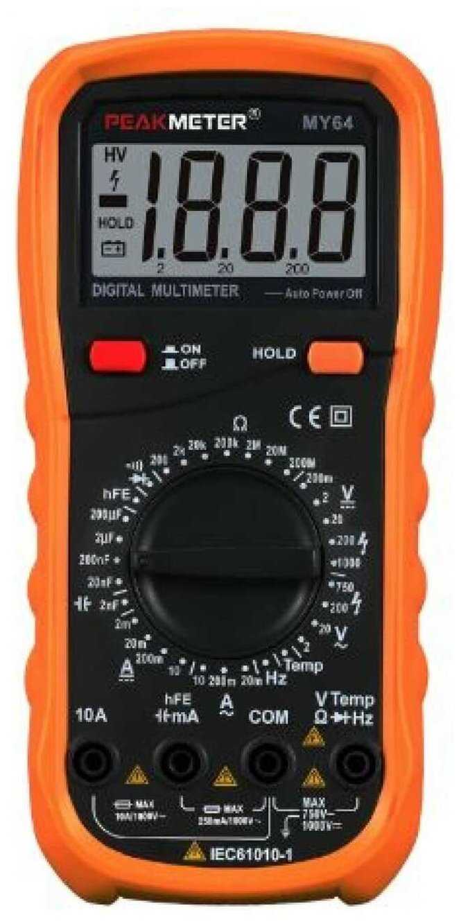 Мультиметр цифровой Peakmeter PM64 фотография 1