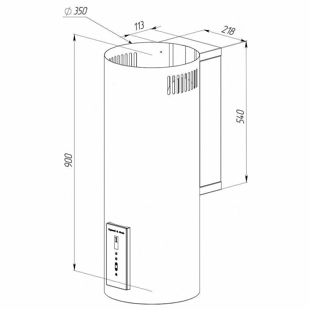 Вытяжка каминная ZIGMUND & SHTAIN K 146.4 B фотография 1