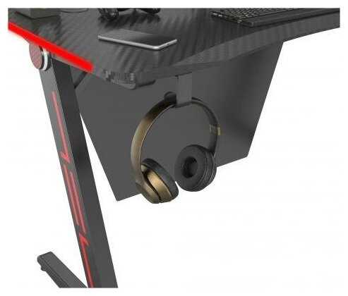 Стол игровой Cactus CS-GTZ-BK-CARBON-RED столешница МДФ карбон каркас черный фотография 9