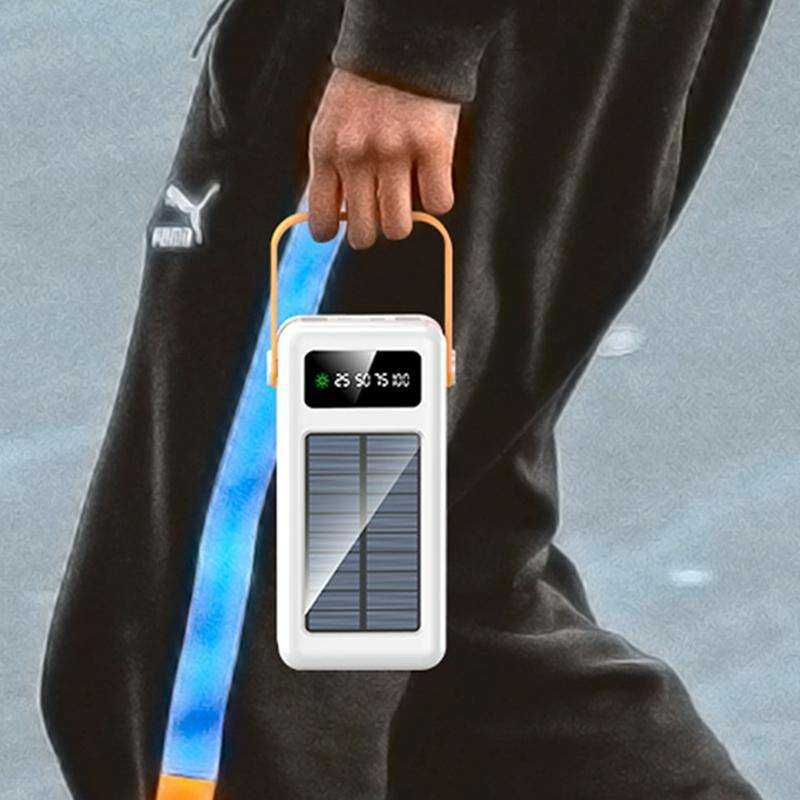 Внешний аккумулятор Powerbank 50000 mAh с солнечной батареей фотография 12