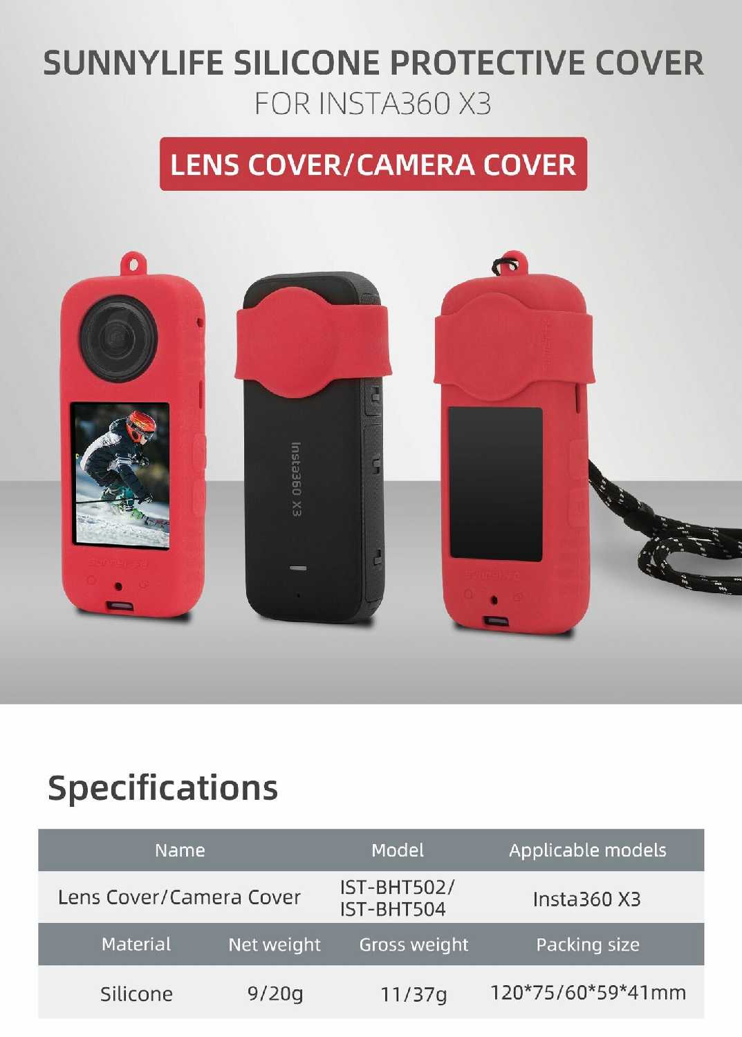 Чехол MyPads Чехол силиконовый для камеры Insta360 X3 фотография 5