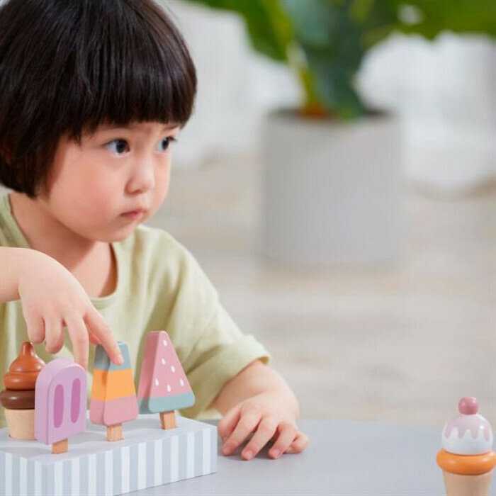 Деревянный игровой набор Viga Toys Эскимо и Мороженое на подставке (44057) фотография 6