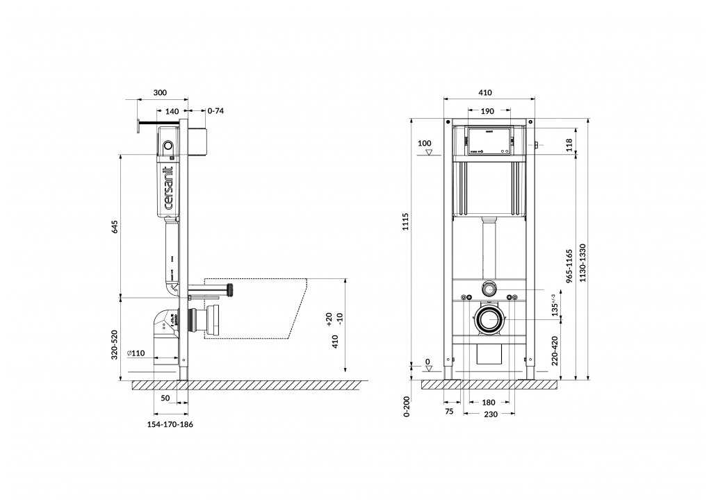 Рамная инсталляция Cersanit Aqua Smart M 40 фотография 4
