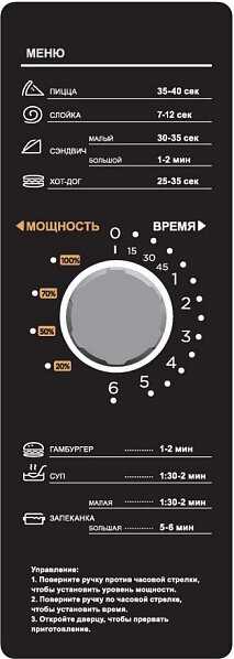 Микроволновая печь AIRHOT MICRO WAVE AMW - 1100NE-II (34L) фотография 1