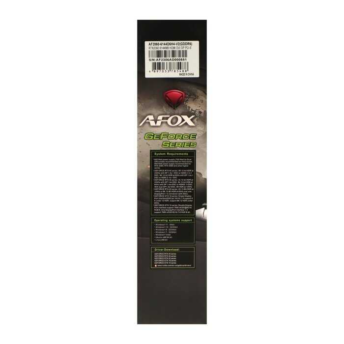 Видеокарта Afox RTX2060 6GB GDDR6 192BIT (AF2060-6GD6-HV2) фотография 5