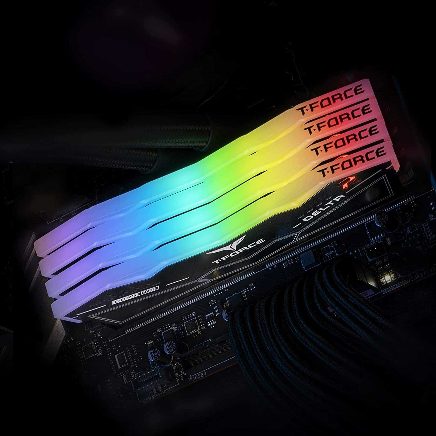 Оперативная память Team Group T-FORCE Delta RGB 32 ГБ (16 ГБ x 2 шт.) DDR5 DIMM CL38 (FF3D532G6000HC38ADC01) фотография 7