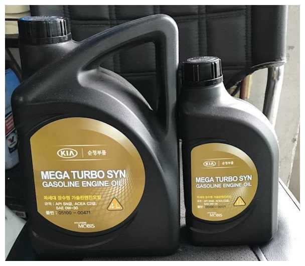 Моторное масло Hyundai-KIA Mega Turbo Syn Gasoline Engine Oil 0W30 C2 фотография 3