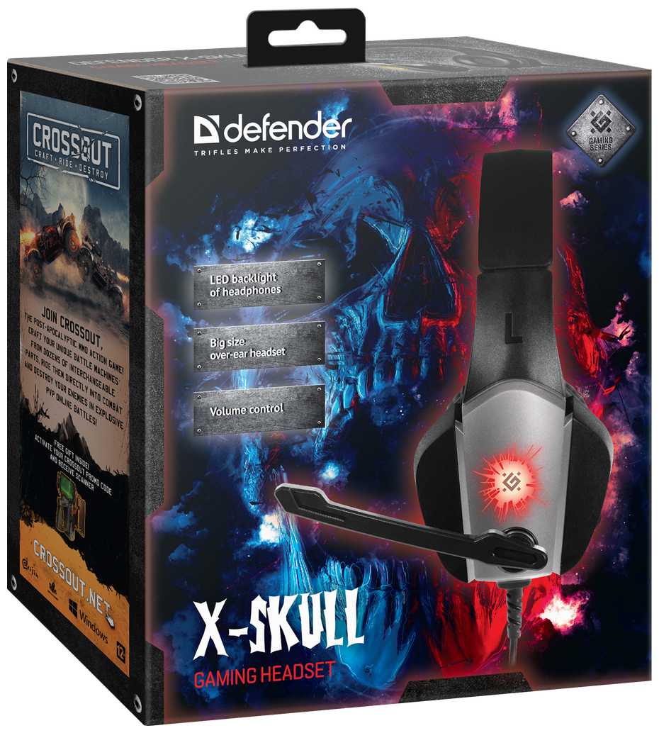 Компьютерная гарнитура Defender X-Skull фотография 7