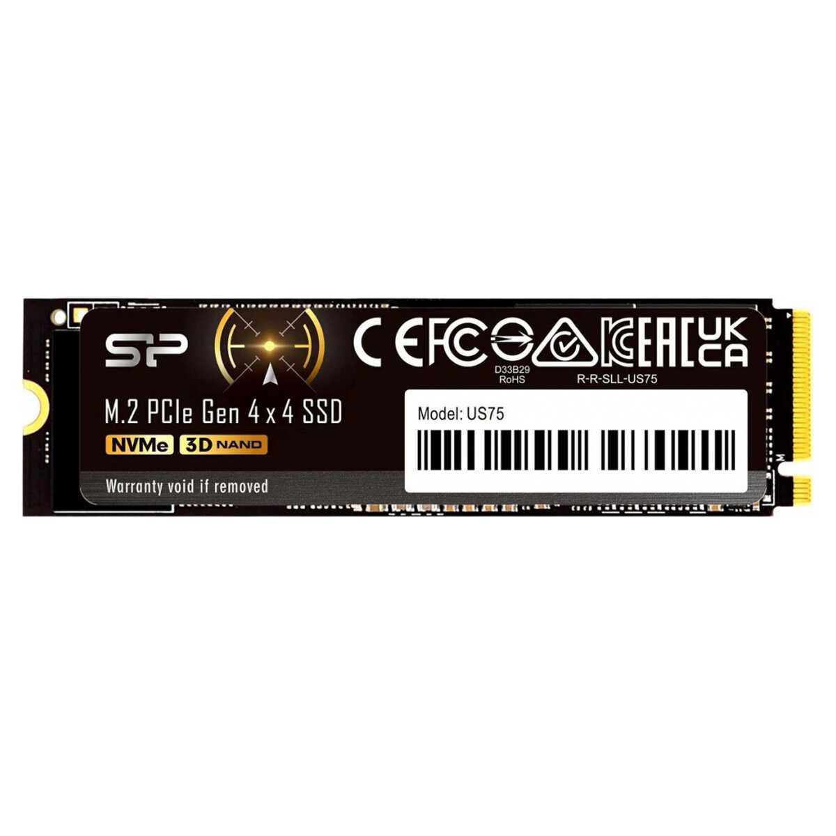Твердотельный диск Silicon Power US75 [2TB, M.2 2280, PCI-E 4x4]