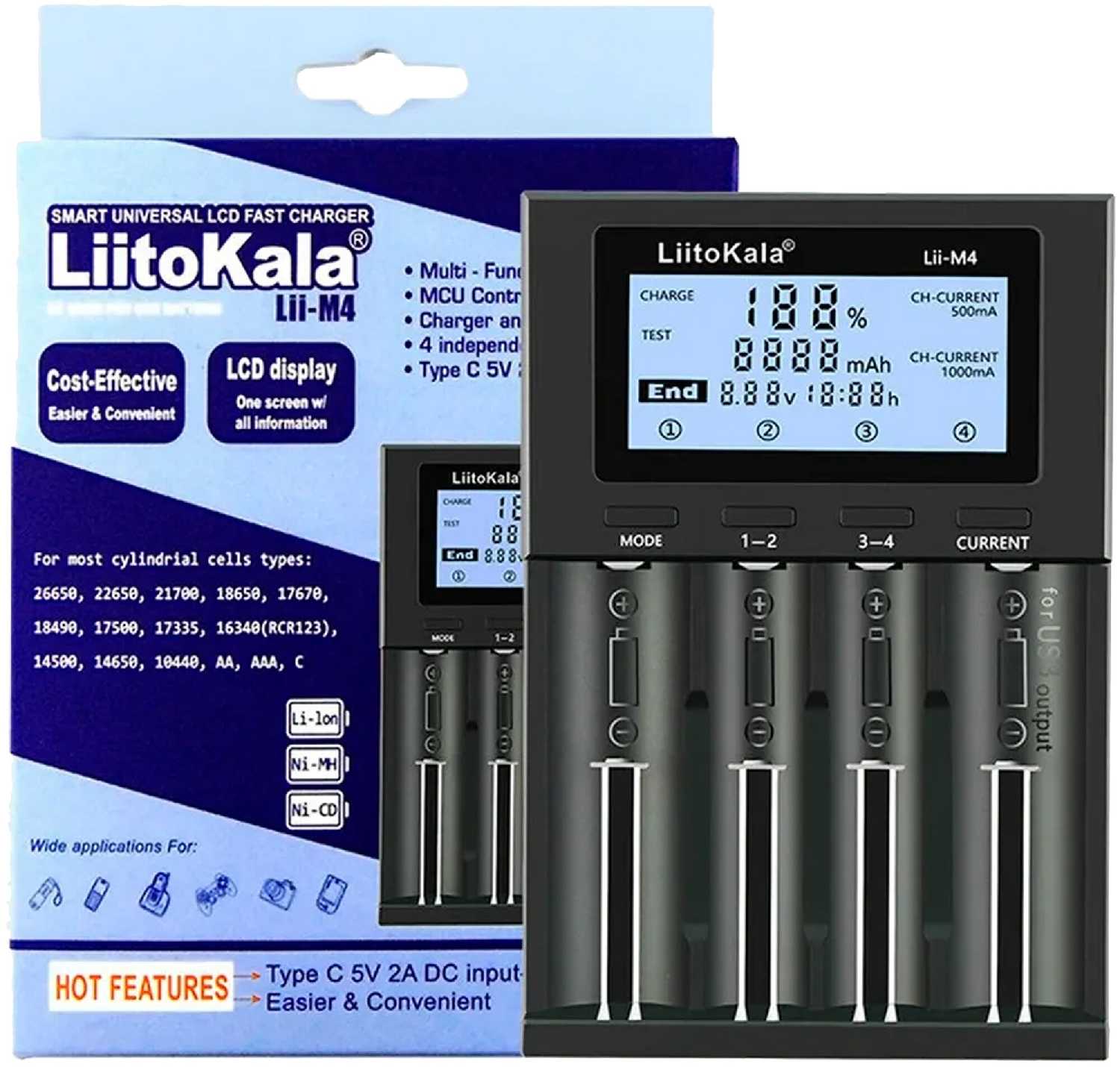 Зарядное устройство LiitoKala Lii-M4 фотография 7