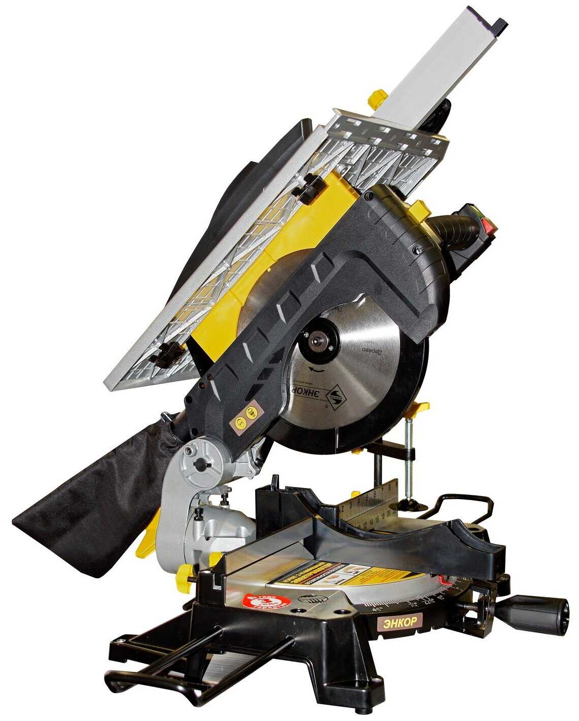 Торцовочная комбинированная пила с протяжкой Энкор КОРВЕТ 2-40 (1800 Вт) фотография 2