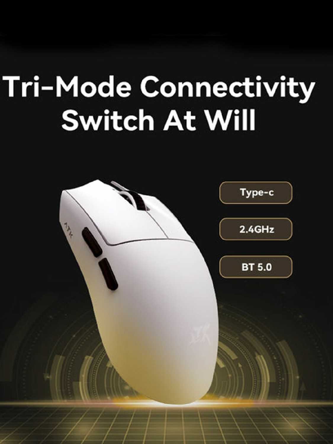 ATK X1 ULTIMATE игровая мышь беспроводная, PAW3950ULTRA, черная фотография 3