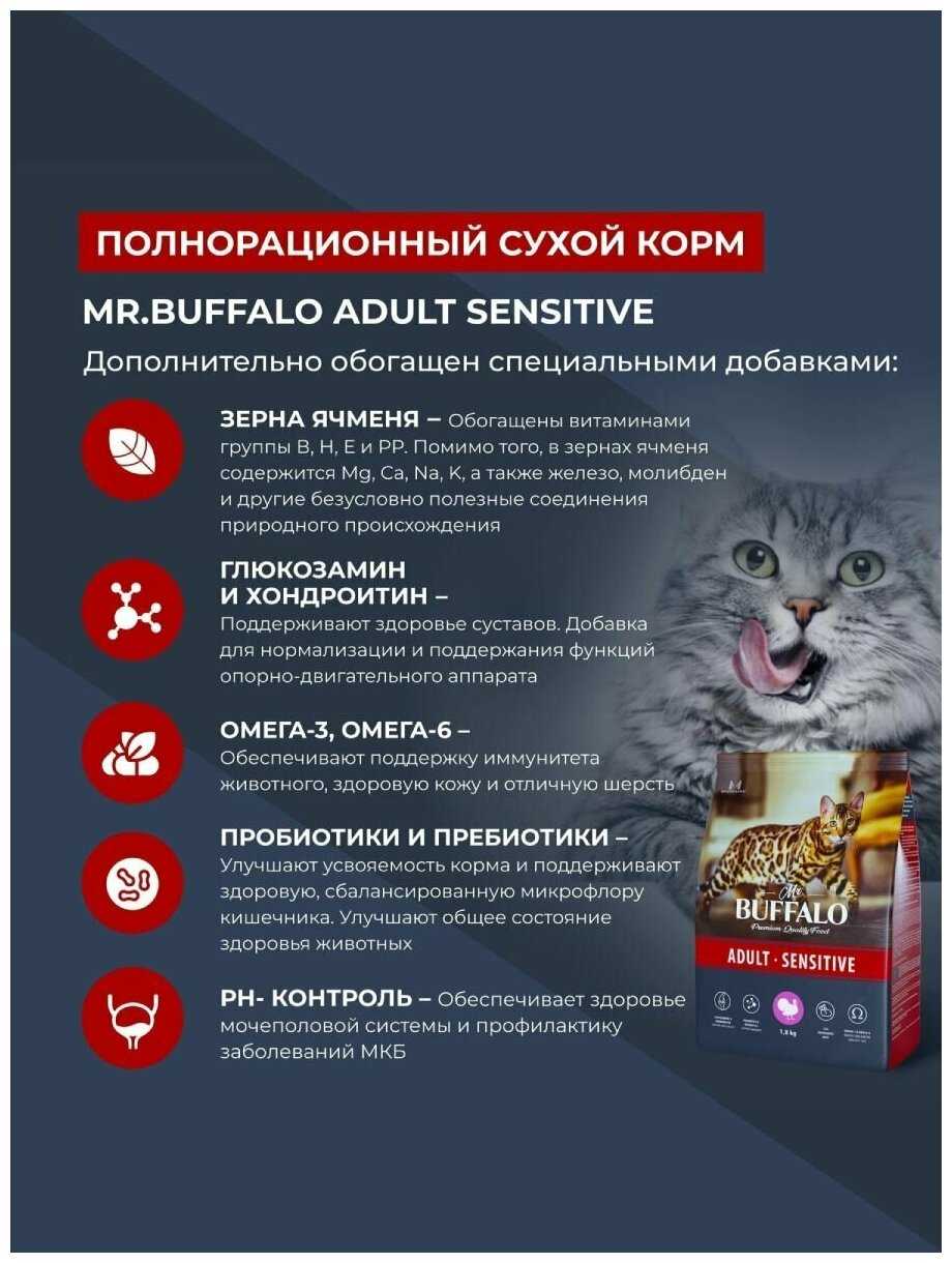 Корм для кошек Mr.BUFFALO Sensitive с индейкой фотография 11