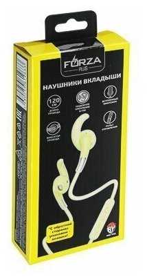 FORZA Наушники проводные вкладыши с гарнитурой, оплетка TPE, 120см, пластик, 3 цвета 410-040