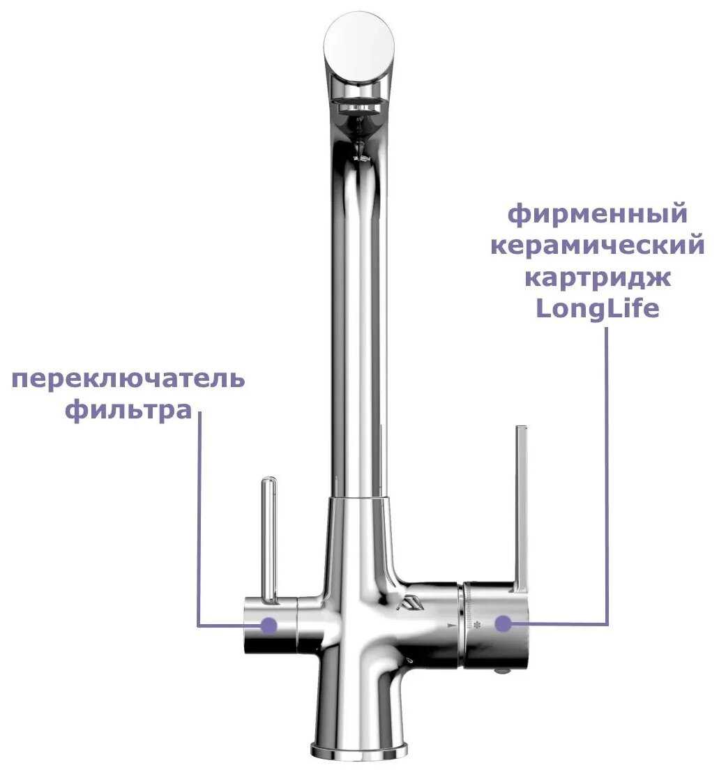Смеситель для кухни (мойки) Elghansa Kitchen Pure Water 56A5404, рычажный фотография 2