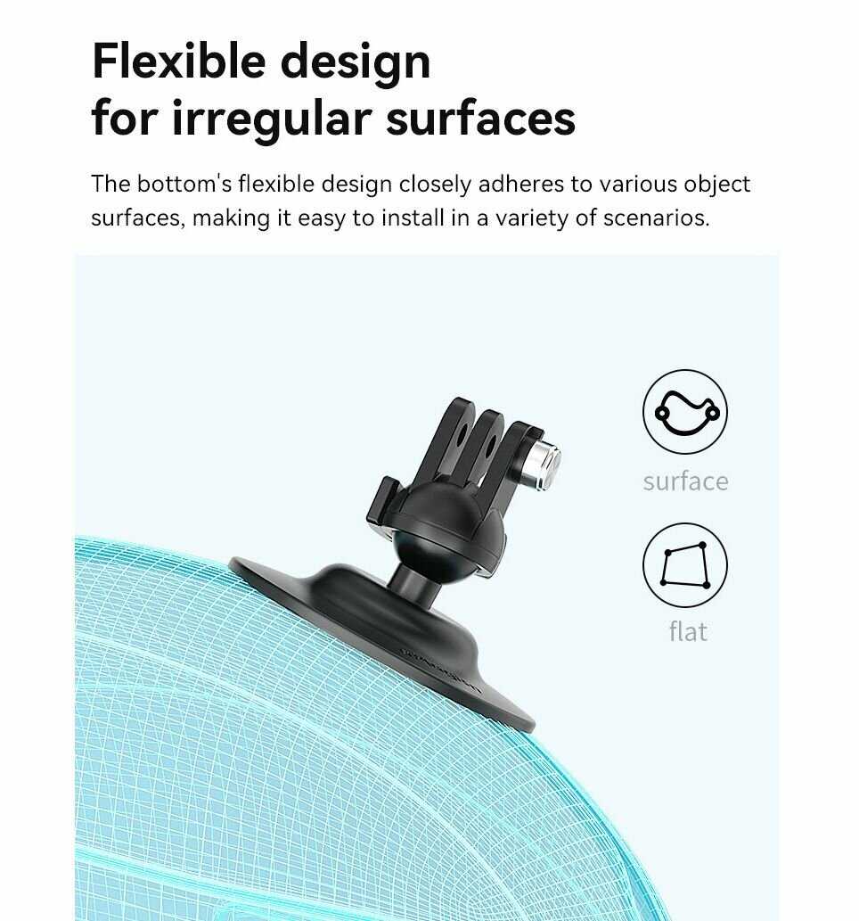 Flexible Adhesive Гибкое клейкое крепление на шлем с шарниром фотография 1