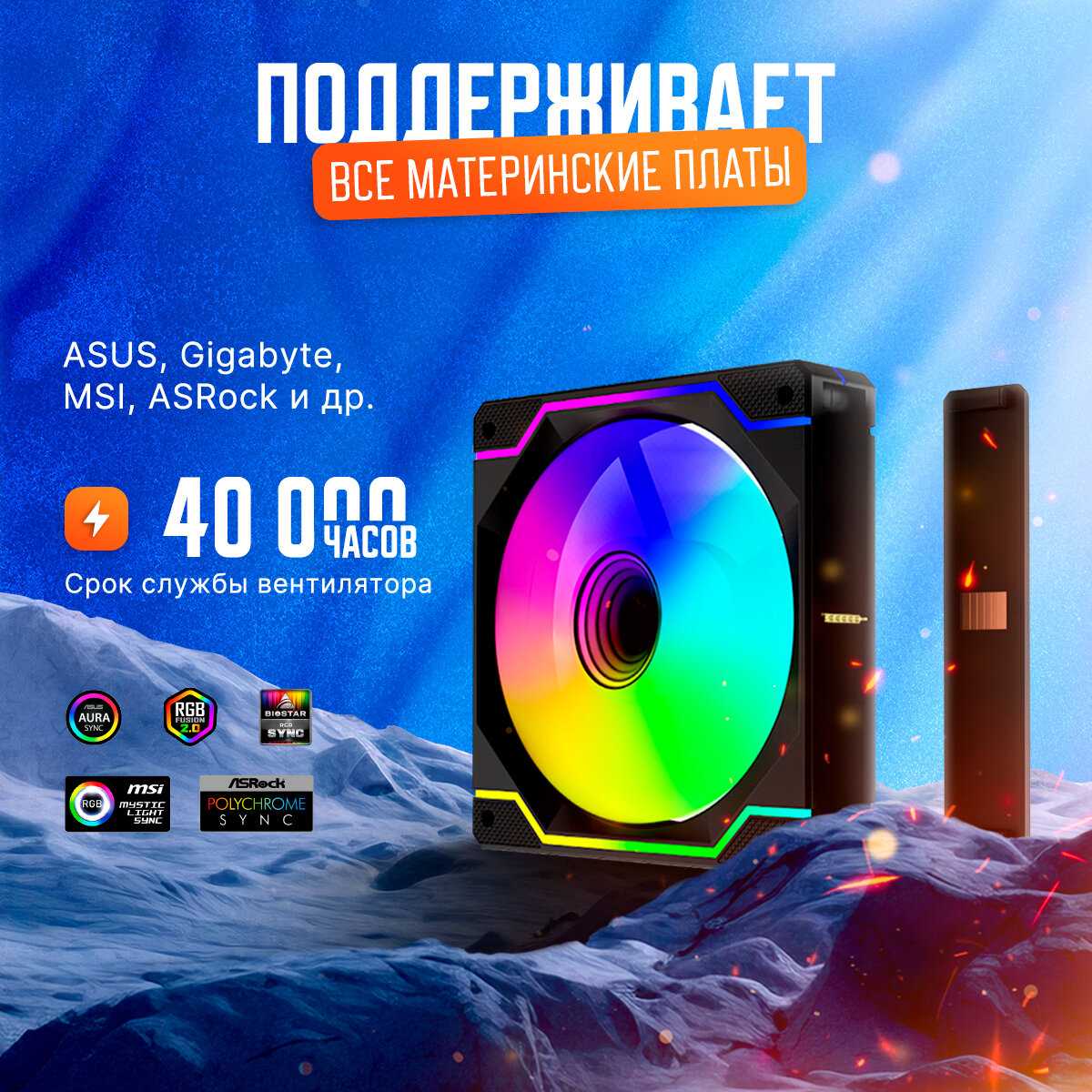 Кулеры для компьютера с подсветкой для корпуса ПК, комплект из 3 вентиляторов, магнитное подключение, 4Pin PWM + 3Pin ARGB, 125х125х25мм, белые фотография 11