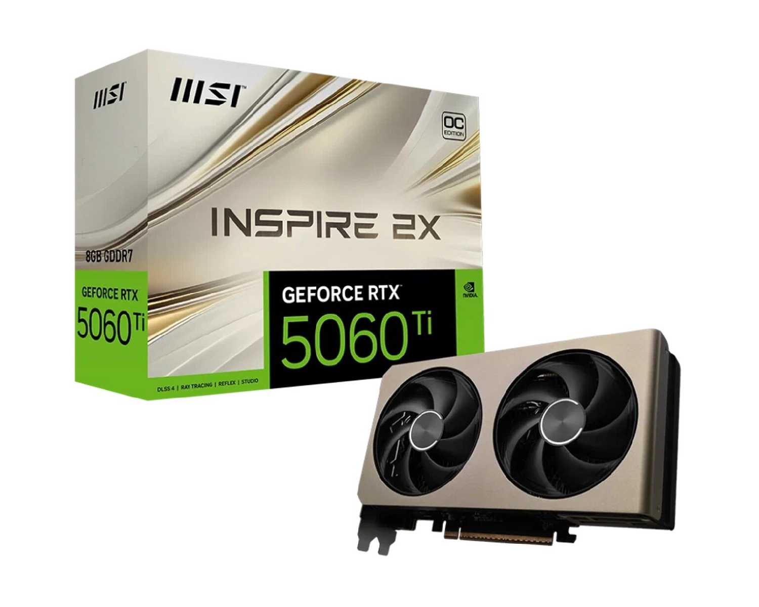 Видеокарта MSI GeForce RTX 5060 Ti INSPIRE 2X OC [8GB] [G506T-8I2C]
