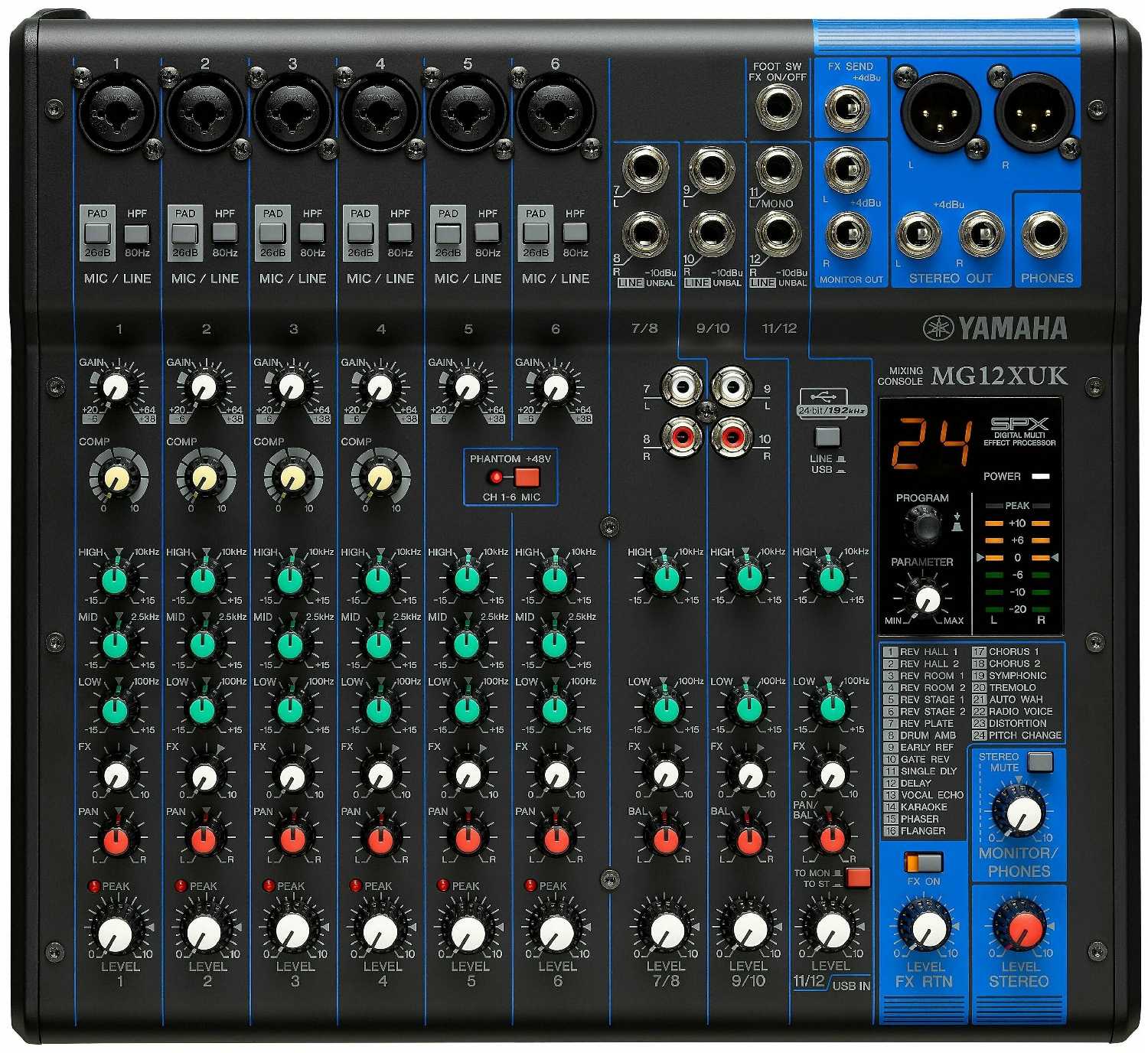 Аналоговый микшер Yamaha MG12XUK