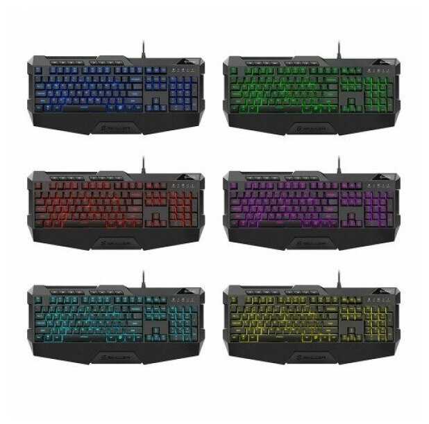 Sharkoon Skiller SGK4 Игровая клавиатура (резиновые колпачки, RGB подсветка, USB) фотография 9