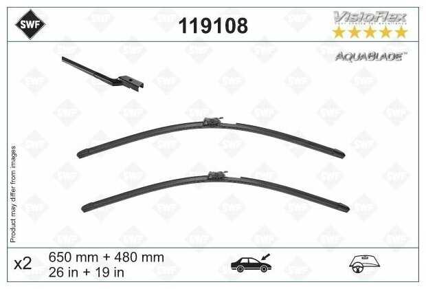 Щетка стеклоочистителя SWF Original Visioflex AquaBlade (119108) фотография 1