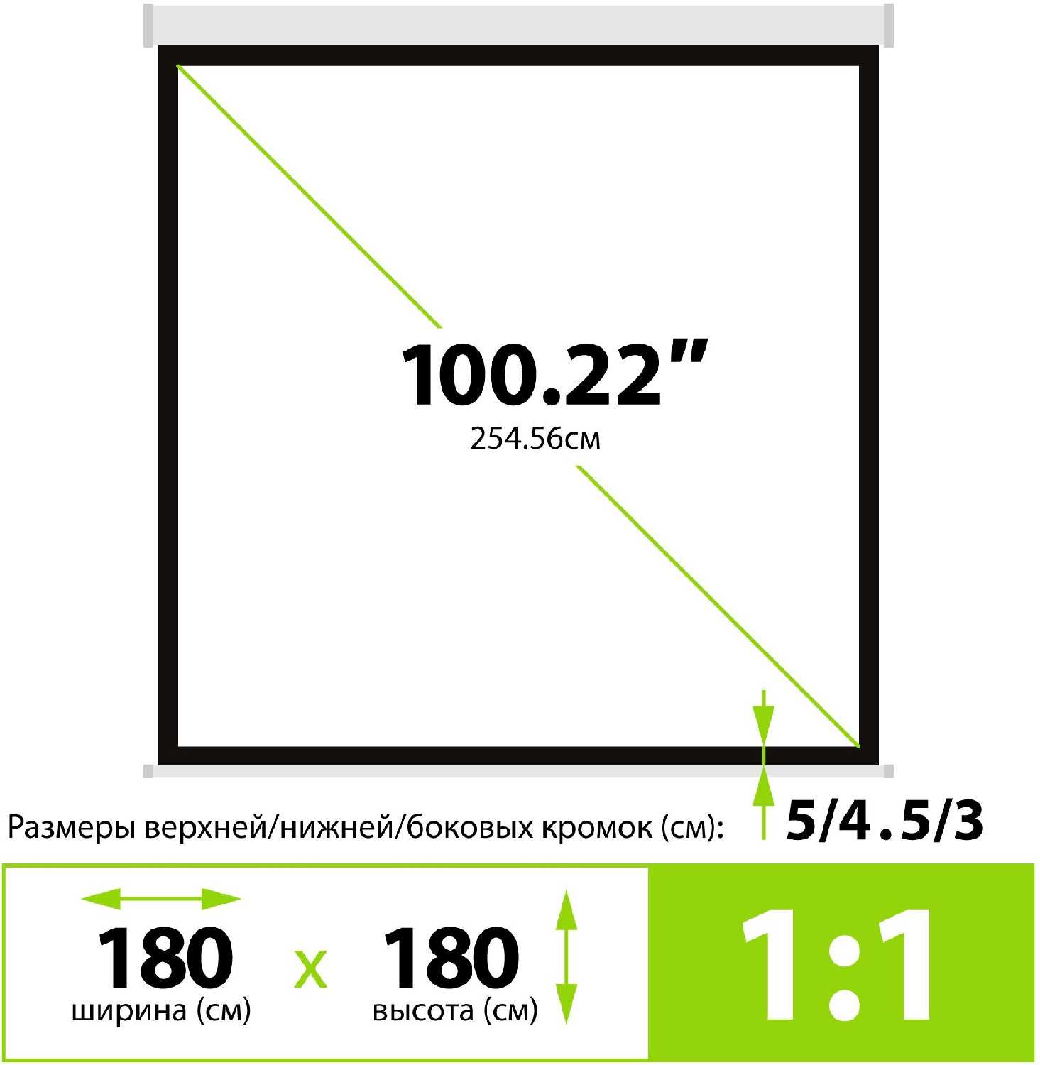 Рулонный cactus Motoscreen (CS-PSM-180x180) фотография 2