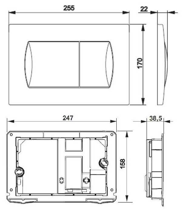 Кнопка смыва Roca Plate 62B (A8901160B6) фотография 3