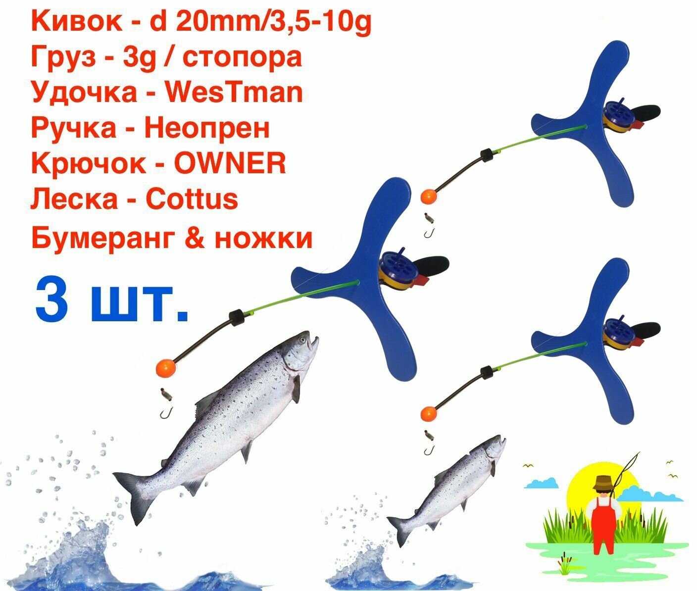 Удочка зимняя Поставушка на форель (3 шт) фотография 5