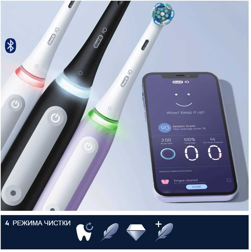 Электрическая зубная щетка Oral-B iO Series 4 (EFLS412) фотография 11