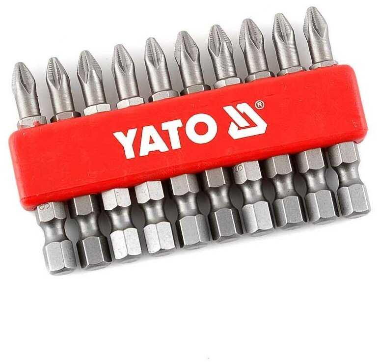 Набор бит YATO PH2 1/4 10 предметов (YT-0478) фотография 1