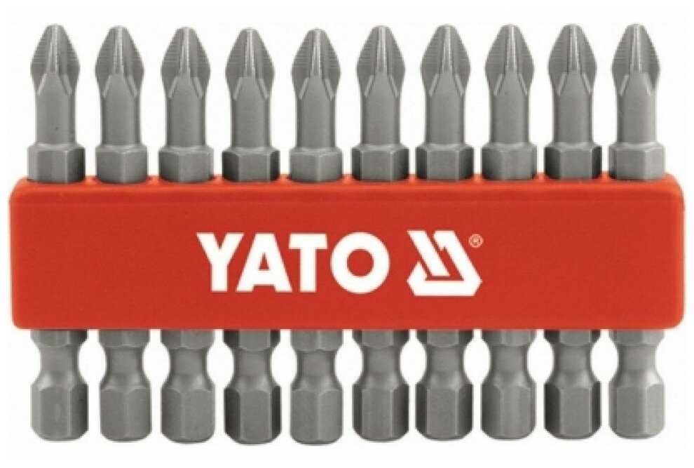 Набор бит YATO PH2 1/4 10 предметов (YT-0478) фотография 2