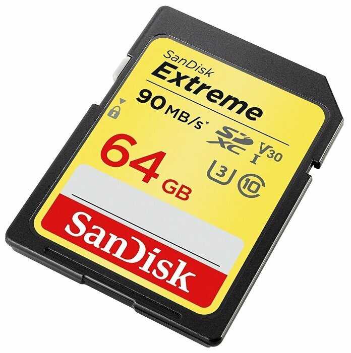 Карта памяти SanDisk Extreme SDXC UHS Class 3 V30 90MB/s фотография 1