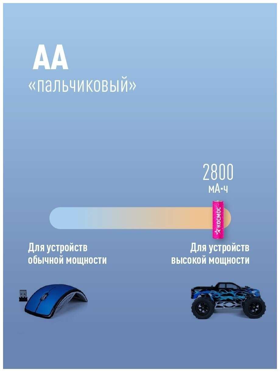 Аккумуляторные батарейки АА Космос 2800 mAh (12 шт.) фотография 14