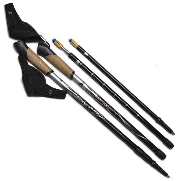 Палки для скандинавской ходьбы со сменными комплектующими телескопические MANGO Телескопические алюминиевые в наборе с аксессуарами, чехлом и шагомером фотография 16