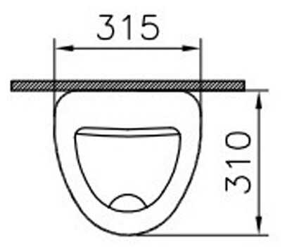 Писсуар подвесной VitrA Arkitekt 6201B003-0199 с горизонтальным выпуском фотография 4