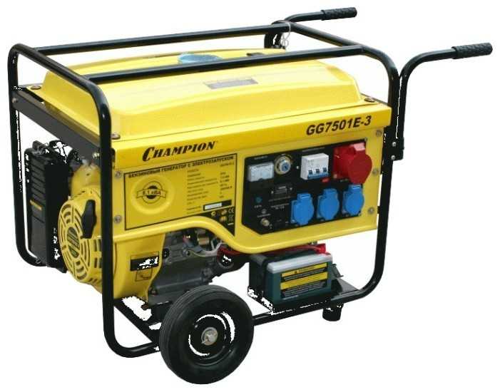 Бензиновый генератор CHAMPION GG7501E-3, (8100 Вт)