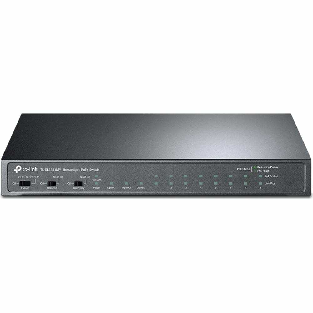 Коммутатор TP-Link TL-SL1311MP 8x100Mb 2G 1SFP 8PoE 124W фотография 1