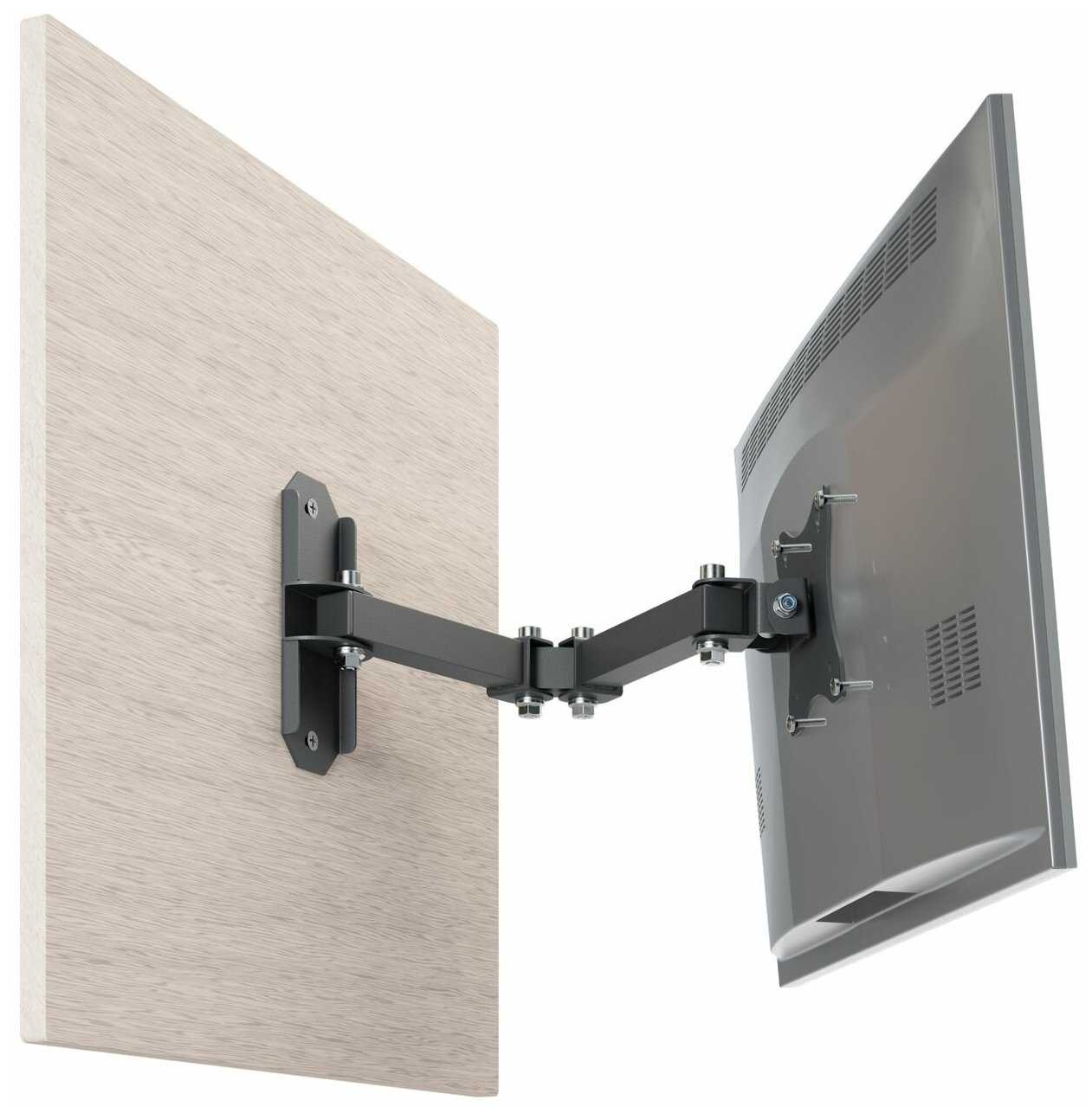 Настенный кронштейн РЭМО K-543 [наклонно-поворотный, 15-43 дюймов, VESA 75x75 мм, 100x100 мм, 200x200 мм] фотография 1