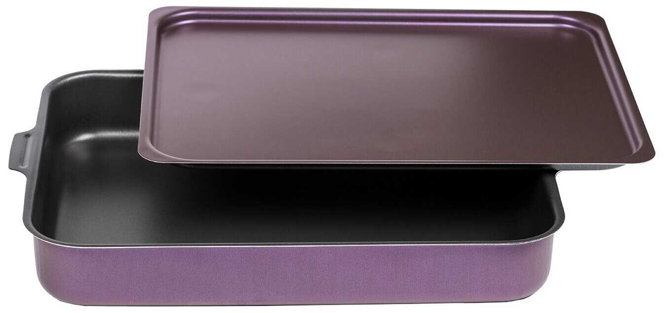 Противень Violet, 27*35 см, с крышкой, 2 ручки фотография 3