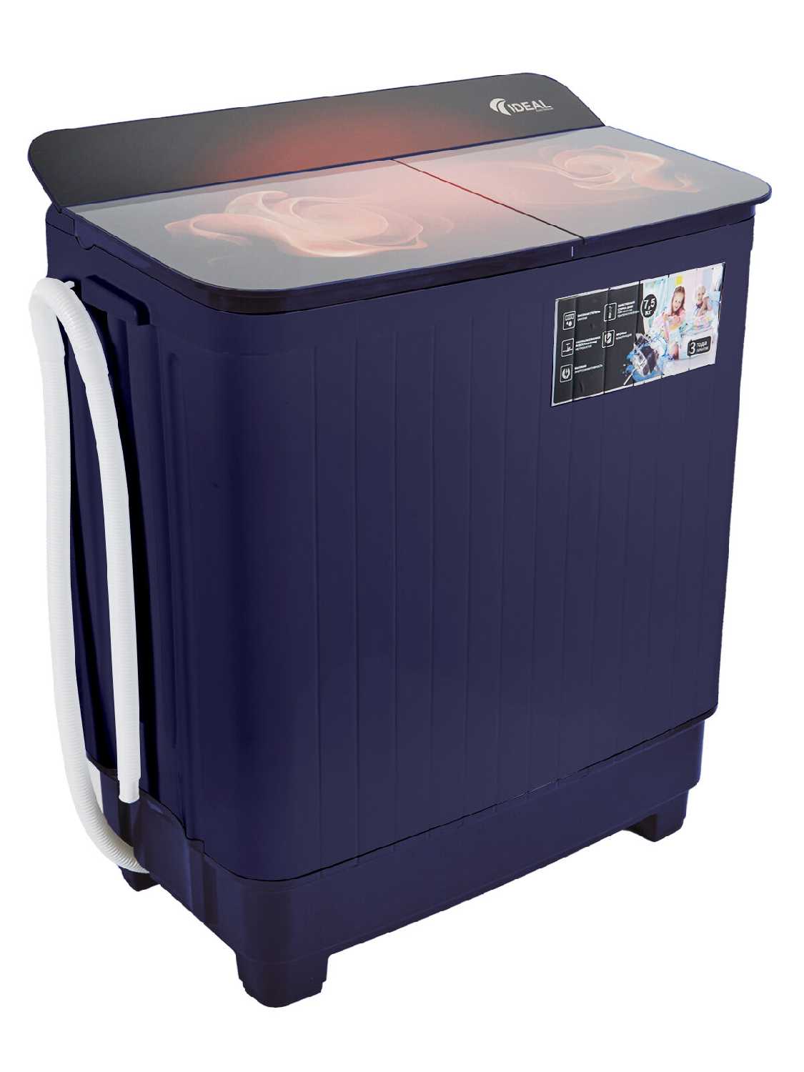 Стиральная машина IDEAL IDEAL ID-75 (B) с отжимом 1300 об/м, слив-автомат, активаторная фотография 10