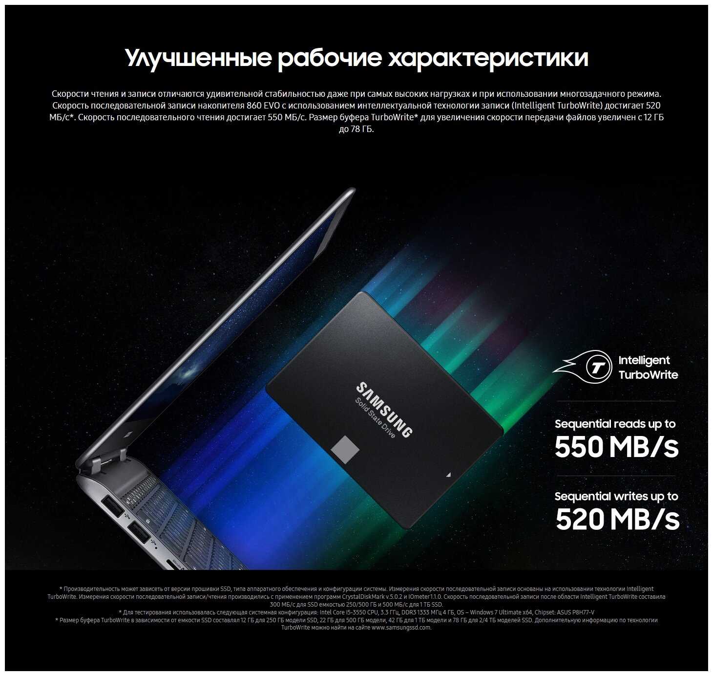 Твердотельный накопитель Samsung 860 EVO (MZ-N6E250BW) фотография 9