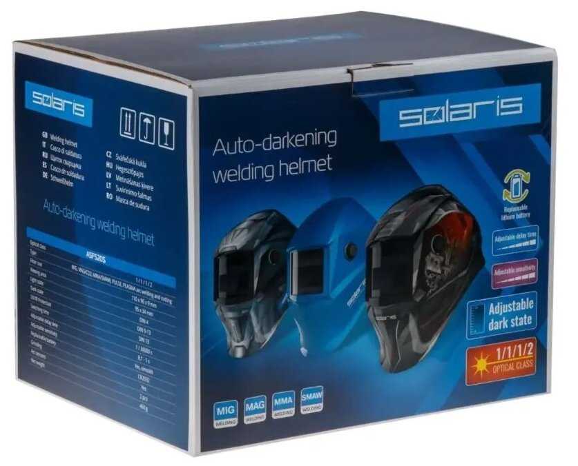 Щиток сварщика с самозатемняющимся светофильтром Solaris ASF520S фотография 4